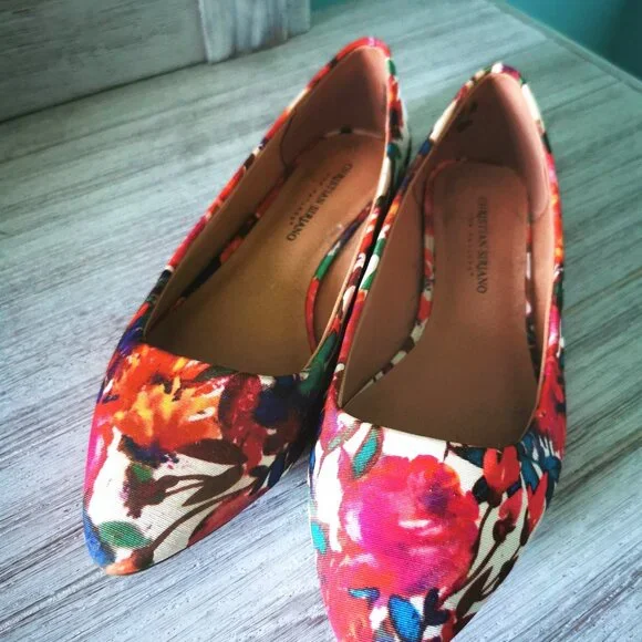 Christian Siriano Shoes Christian Siriano Floral Flats Size 85